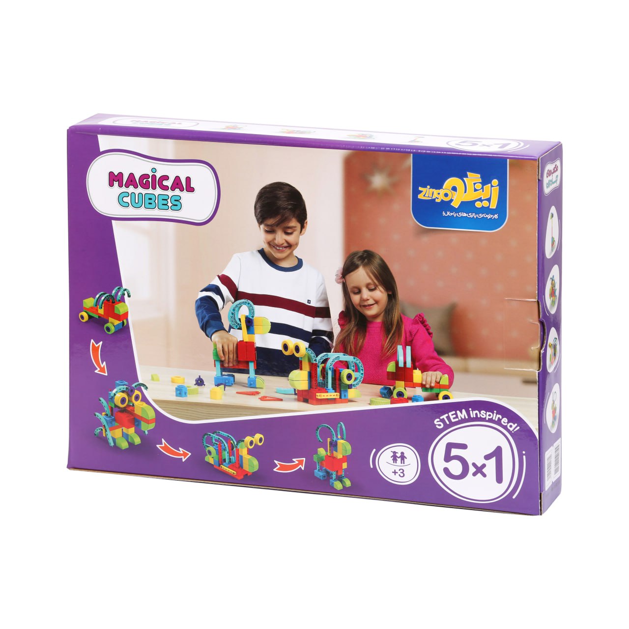 مکعب‌های جادویی 5*1 58 قطعه  رده سنی:3+  طول (Cm):31 عرض (Cm):5.4 ارتفاع (Cm):23